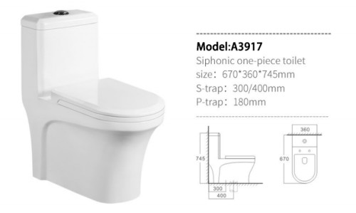 China Hersteller Großhandel Keramik WC Sanitärkeramik Siphonic einteilige Toilette