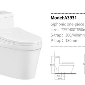 Vietnam heißer Verkauf s Falle Siphonic einteilige Keramik Sanitärkeramik WC Badezimmer