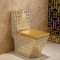 Arabic good quality hotel luxury diamond design commode golden bathroom toilets