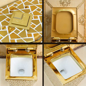 Arabisches Hotel von guter Qualität Luxus-Diamant-Design-Kommode goldene Badezimmer-Toiletten