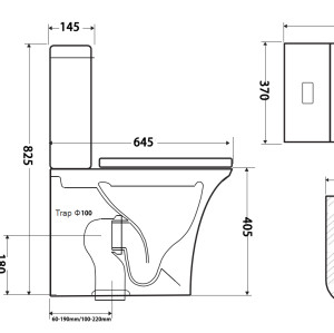 Более дешевая западная ванная комната из двух частей, моющаяся керамическая туалетная сантехника