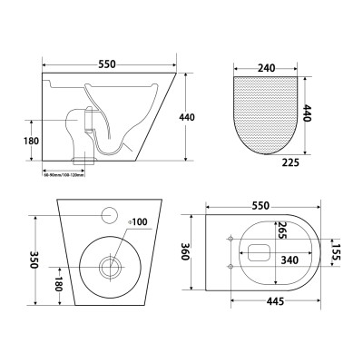 china manufacture washdown back to wall toilet with seat cover one piece toilet