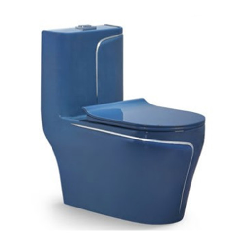 Verkauf von kreativer Linientextur Washdown farbige Toilettenschüssel blaue Keramiktoilette