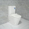 hygienic water closet powerful flush rimless ceramic two piece toilet for hotel