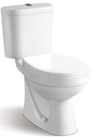 Cheapest designer close coupled toilet with soft seat dual flush fitting