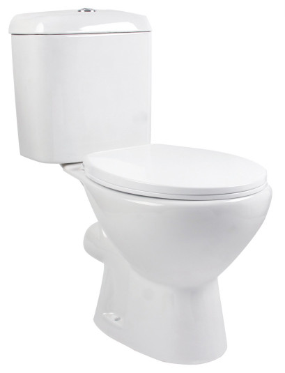 Good quality floor mounted p-trap washdown two-piece coupled toilet with ceramic wc
