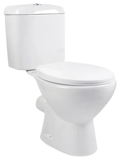 Hochwertige, bodenmontierte, zweiteilige, gekoppelte P-Trap-Tiefspültoilette mit Keramik-WC