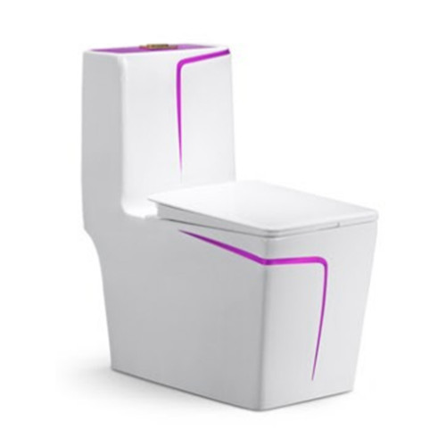 minimalist colorful line design siphon flush ceramic commode white one piece toilets