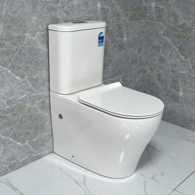 High-Quality OEM/ODM Two Piece Whirlpool Watermark Toilet - Dual Flush Button Design with Geberit