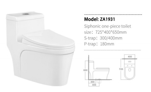 Vietnam hot sale s trap siphonic one piece ceramic sanitary ware water closet bathroom