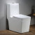 hot sale luxury gold line design grey black commode sanitary ware one piece toilet