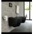 rimless wall mounted hanging color wc bathroom black complete wall hang toilet set