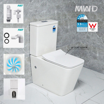 bathroom toilets wholesale New square pan rimless flushing two piece toilet