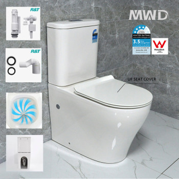 High-Quality OEM/ODM Two Piece Whirlpool Watermark Toilet - Dual Flush Button Design with Geberit