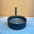 Нестандартная конструкция столешницы для ванной комнаты круглая над стойкой матовый черный керамический умывальник