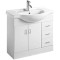 Modern vanities with ceramic hand wash basin cabinet for bathroom & hotel