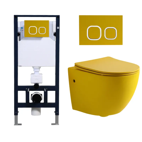 MWD Manufacturer outlet Suspend Modern Hanging Mount Water with Hidden water tank Rimless Floating Ceramic wall mounted toilet