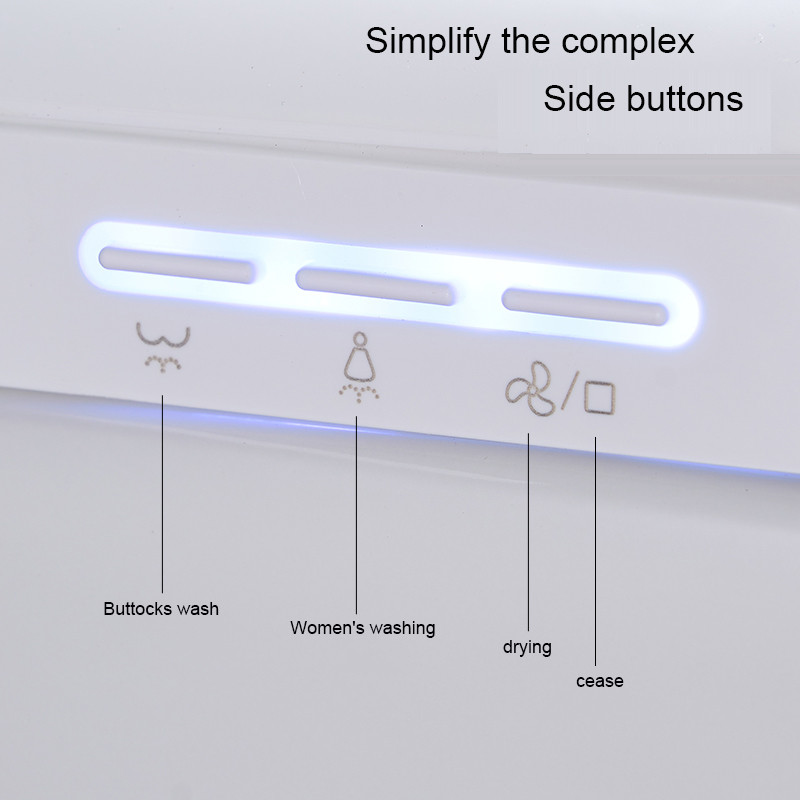 smart toilet side buttons