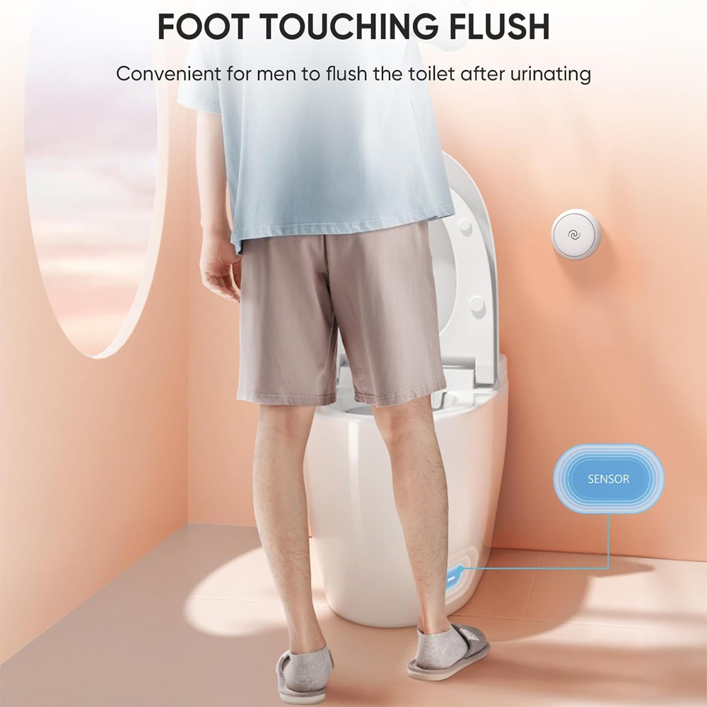 Foot-sensing flush