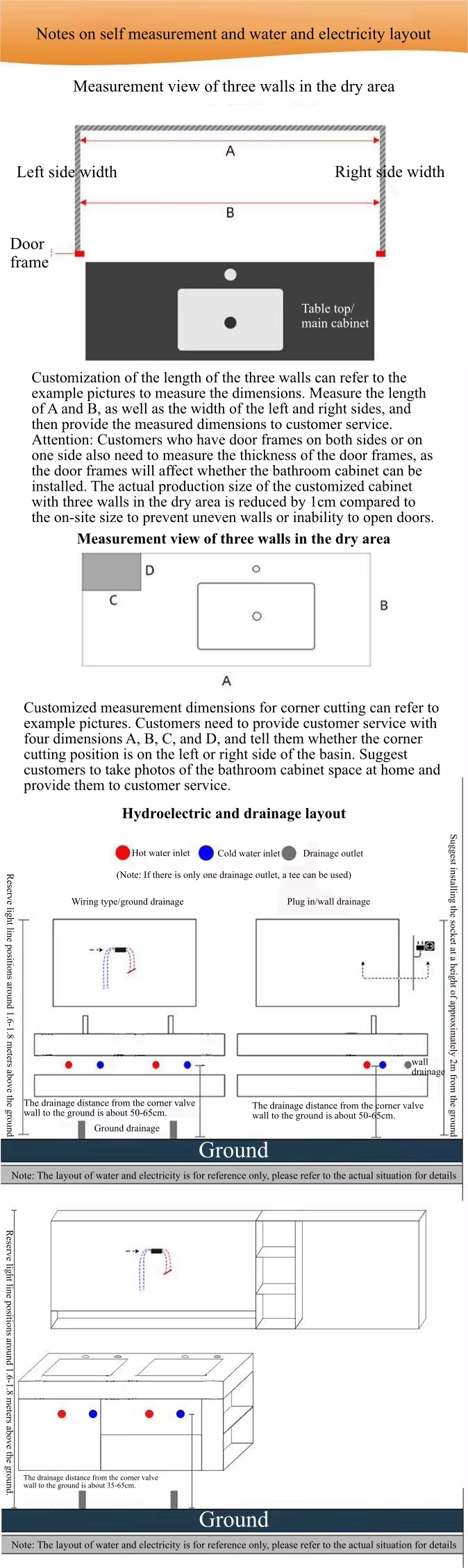 MWD bathroom cabinet for australia detail