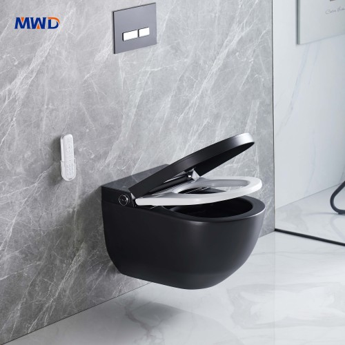 Inodoro suspendido de una pieza inteligente MWD-CERAMICS: bidé calefaccionado inteligente con control remoto y funciones de masaje