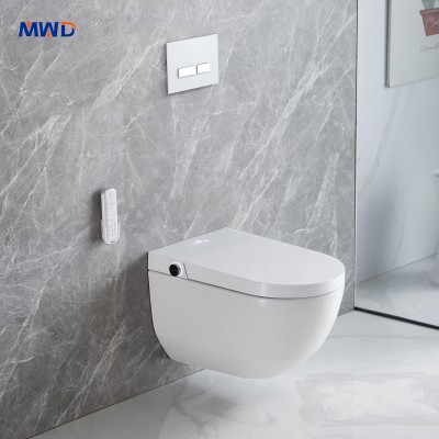 Inodoro suspendido de una pieza inteligente MWD-CERAMICS: bidé calefaccionado inteligente con control remoto y funciones de masaje