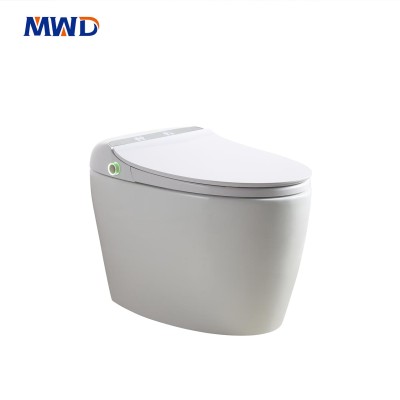 Inodoro inteligente de una pieza MWD-CERAMICS con asiento calefactado, bidé, secador de aire caliente y pantalla LED – Inodoro cerámico resistente al agua IPX4