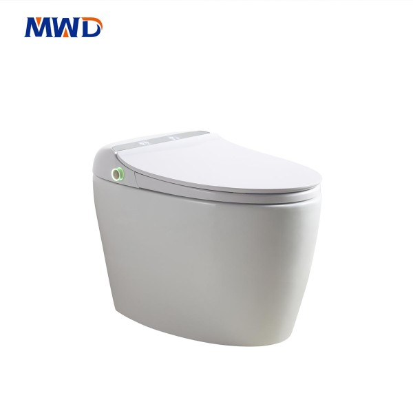 MWD-CERAMICS Smart One-Piece Toilet with Heated Seat, Bidet, Warm Air Dryer & LED Display – IPX4 Waterproof Ceramic Toilet