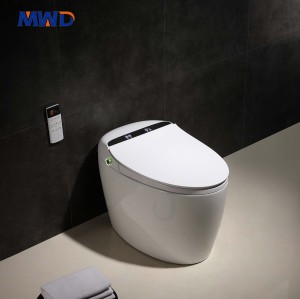 Inodoro inteligente de una pieza MWD-CERAMICS con asiento calefactado, bidé, secador de aire caliente y pantalla LED – Inodoro cerámico resistente al agua IPX4