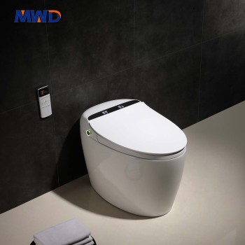MWD-CERAMICS Smart One-Piece Toilet with Heated Seat, Bidet, Warm Air Dryer & LED Display – IPX4 Waterproof Ceramic Toilet