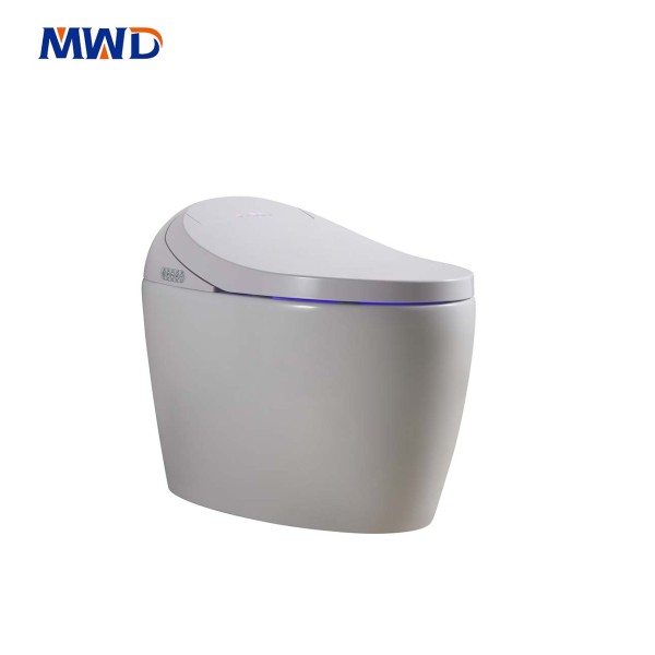 MWD-CERAMICS Smart One-Piece Ceramic Toilet – Bidet Function, Heated Seat, Remote Control, Warm Air Drying & IPX4 Waterproof Design (110V–220V)
