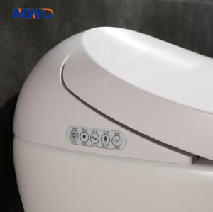 Inodoro inteligente de cerámica de una pieza MWD-CERAMICS: función de bidé, asiento calefactado, control remoto, secado con aire caliente y diseño impermeable IPX4 (110 V-220 V)