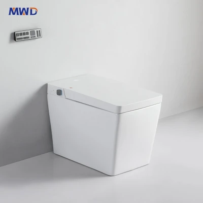 Inodoro inteligente de una pieza MWD con asiento calefactado y bidé integrado | Descarga sifónica automática | Blanco/Negro/Gris