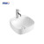 KH88188 Modern Rectangular Above Counter Bathroom Sink – Compact White Vessel Basin for Vanity & Wall Mount