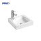 MWD Modern Square Above Counter Bathroom Sink – Compact White Vessel Basin for Vanity & Countertop | KH85139