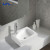 MWD Modern Square Above Counter Bathroom Sink – Compact White Vessel Basin for Vanity & Countertop | KH85139