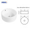 Modern Round White Ceramic Bathroom Sink – Table Top Counter Basin for Washroom and Vanity Use