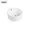 Modern Round White Ceramic Bathroom Sink – Table Top Counter Basin for Washroom and Vanity Use