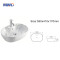 Modern Oval Marble Look Ceramic Vessel Sink – Above Counter Bathroom Basin for Vanity