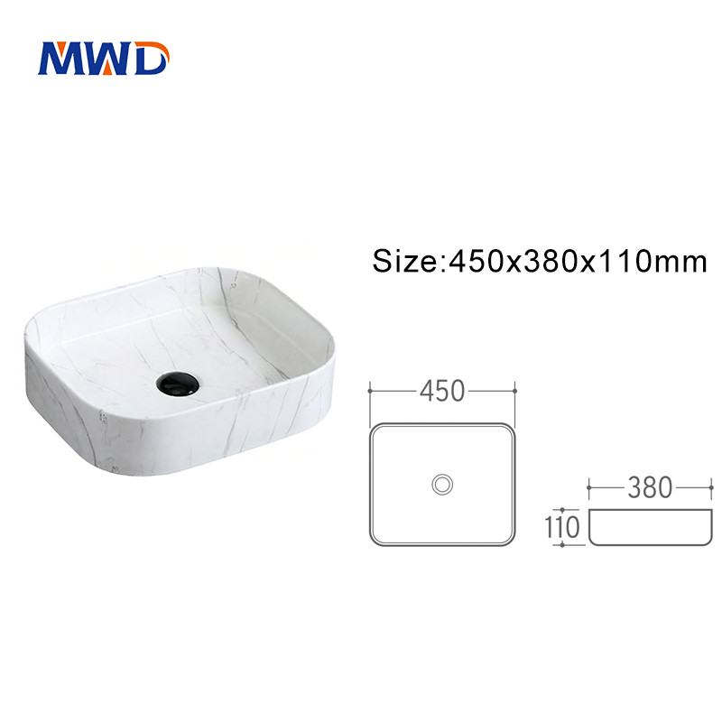 marble texture vessel sink