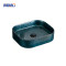 MWD Square Vessel Sink - Multi-Color Textured Ceramic Basin | Modern Countertop Bathroom Sink