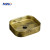 MWD Square Vessel Sink - Multi-Color Textured Ceramic Basin | Modern Countertop Bathroom Sink