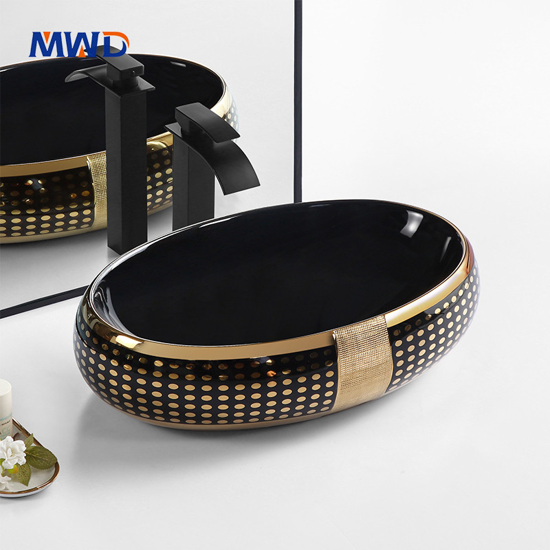 Dot pattern oval basin	