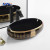 MWD Artisan Oval Vessel Sinks | Black & Gold Ceramic Basins with Textured Designs