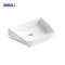 MWD Modern Ceramic Vessel Sink - Minimalist Countertop Basin for Bathroom Vanity, Easy Clean Geometric Design