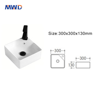 MWD Nordic White Ceramic Vessel Sink - Above Counter Bathroom Basin for Modern Vanity | Easy-Clean Surface