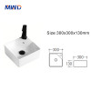 MWD Nordic White Ceramic Vessel Sink - Above Counter Bathroom Basin for Modern Vanity | Easy-Clean Surface