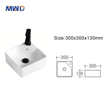 MWD Nordic White Ceramic Vessel Sink - Above Counter Bathroom Basin for Modern Vanity | Easy-Clean Surface