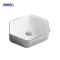 MWD Hexagon Ceramic Vessel Sink - Designer Bathroom Basin in Gold/Silver/Copper for Luxury Vanities