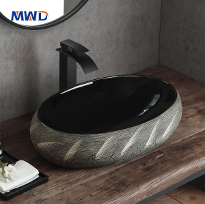 MWD Stylish Ceramic Vessel Sink - 600x400mm Bathroom Countertop Basin